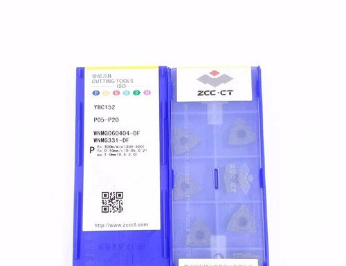 10pcs/Box ZCC.CT WNMG060404-DF YBC152 WNMG331-DF Carbide Inserts Turning Blade