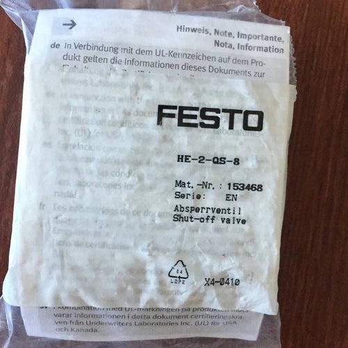 1PC  Shut-off Valve 153468 HE-2-QS-8 HE2QS8