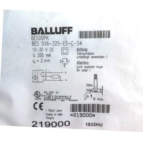 BALLUFF BES 516-325-E5-C-S4（BES00PK）Inductive Standard Sensors PNP