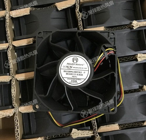 1 PCS PELKO MOTORS Fan R9238M12BPCB2-7 12V 0.82A 9238 9cm 3 wire cooling fan
