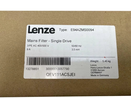 E94AZMS0094 1PC  Sealed Lenze 9400 HighLine Filter E94AZMS0094