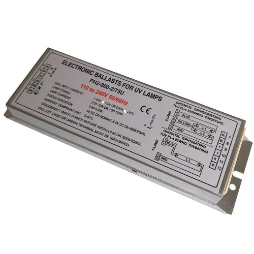 PH2-800-2/75U Germicidal UV Lamp Electronic Ballast 110V 240V for 1 Lamp 2 Lamp