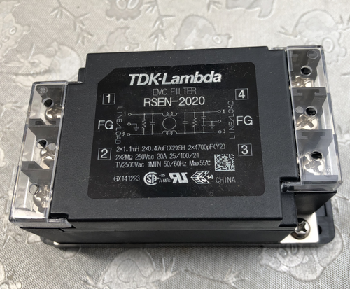 1PC  TDK Lambda RSEN-2020 20A Ultra-thin EMC Single-phase Power Filter