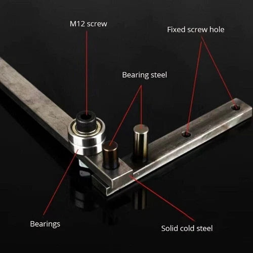 1x Steel Bar Bender Braided Basket Anchor Hook Iron Steel Manual Bending Machine