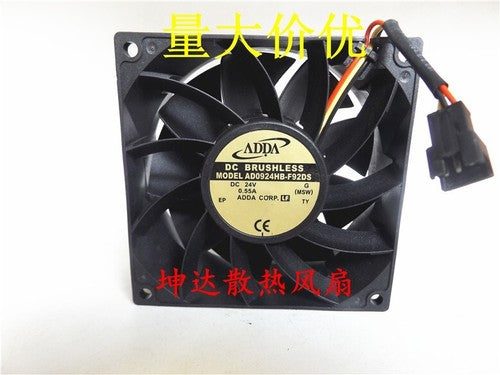 1 PCS ADDA Fan AD0924HB-F92DS DC24V 0.55A 9038 9CM 3-wire cooling fan