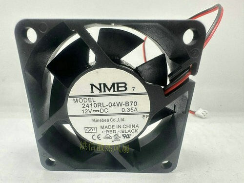 1 pcs NMB Fan 2410RL-04W-B70 DC12V 0.35A 6025 6cm 2 wire cooling fan