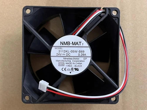 NMB-MAT 3112KL-05W-B69 E01 E00 DC 24V 0.28A 3-Wire 80*80x32mm Server Cooling Fan