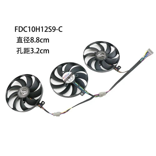 1PC SUPER / Ti Fan Replacement 7Pin FDC10H12S9-C  ROG STRIX RTX 2070 2080