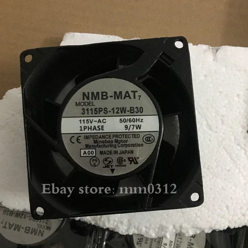 1X  leaded AC fan  3115PS-12W-B30 115VAC 80*80*38