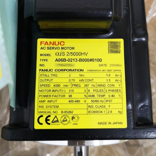 For FANUC A06B-0213-B000#0100  servo motor Free Shipping