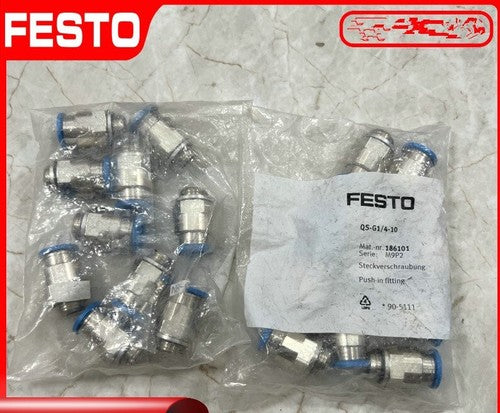 10 PCS/BAG FESTO Connector QS-G1/4-10 186101