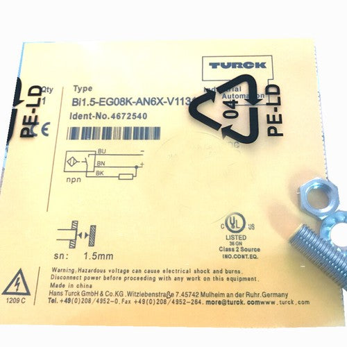 TURCK BI1.5-EG08K-AN6X-V1131 4672540 Inductive sensor NPN