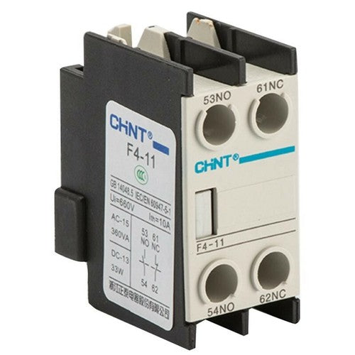 CHNT AC contactor auxiliary contact F4-11 1 normally open 1 normally closed