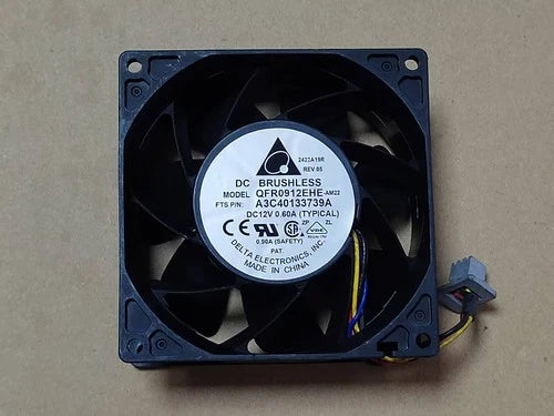 1 PCS Fan DC12V 0.60A 9238 9.2CM 4 Wire cooling fan QFR0912EHE