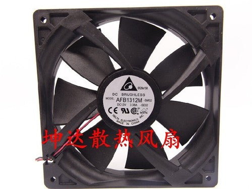 1 PCS Delta Fan AFB1312M DC12V 0.38A 135*135*25mm 2 Wire Dual ball chassis fan