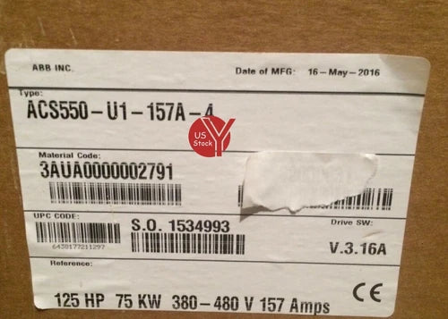 Sealed ACS550-U1-157A-4 Inverter ACS550U1157A4 Free Fast Shipping