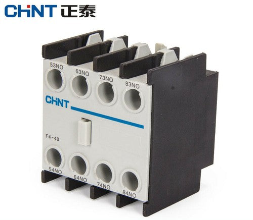 CHNT AC contactor CJX2 CJX4 LC1 auxiliary contact F4-40 4 normally open