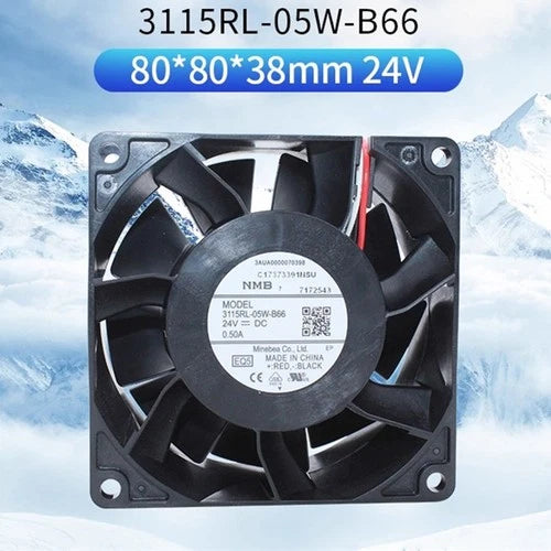 1X 4 Lines   Inverter Pwm Fan NMB-MAT7 3115RL-05W-B66 24V 0.50A 12W 8cm 8038