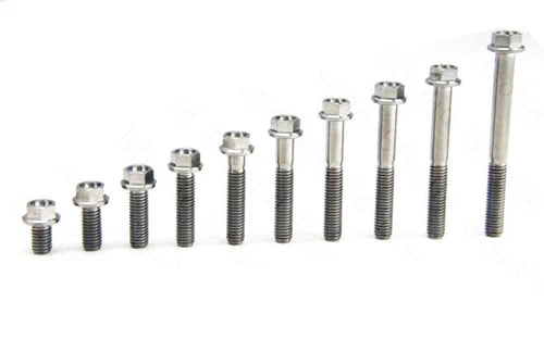 4pcs Titanium Flange Bolts Screws HEX HEAD CAP M6 x 10/15/25/30/35/40/45/50/60mm