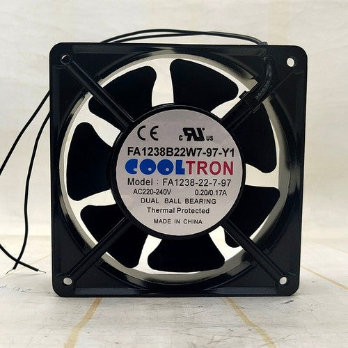 1 PCS COOLTRON Fan FA1238B22W7-97-Y1 220V 12038 12CM 7 blades Aluminum frame