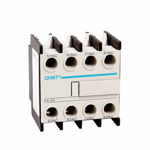 2PC  CHNT AC Contactor Auxiliary Contact Group F4-04 4NC Normally Closed