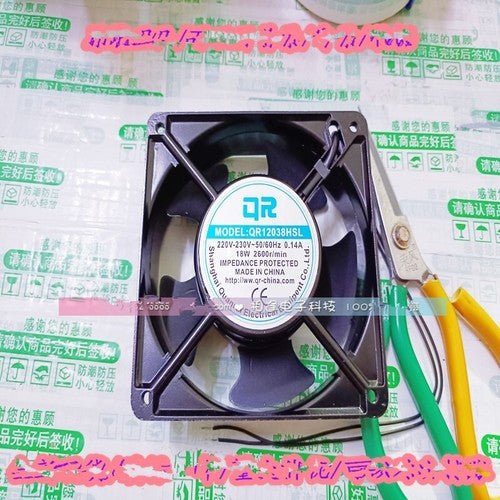 1 PCS QR Fan QR12038HSL AC220V 18W 0.14A 12038 12CM cooling fan 2 Wire
