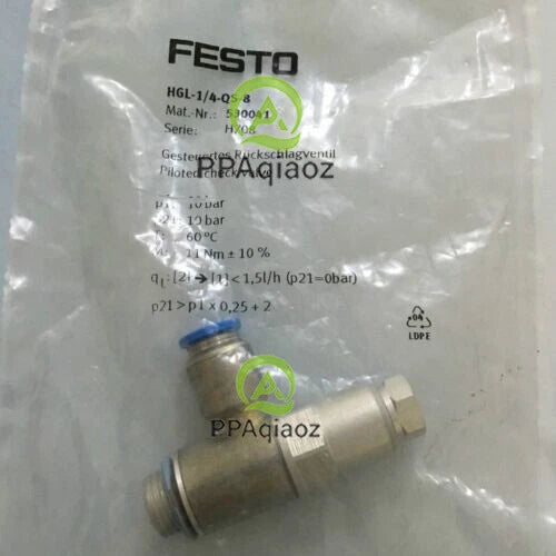 1PCS  FESTO HGL-1/4-QS-8 530041 Valve Free Shipping