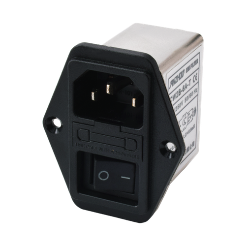 1PC  CW2B-6A-T IEC Socket Switch EMI Filter 115/250V 6A AC Power Purifier