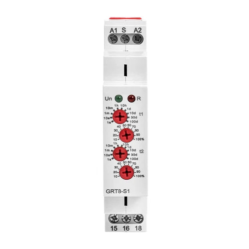 Mini Asymmetric Cycle Timer ON/Off Repeat Cycle Time Relay AC/DC12-240V GRT8-S1