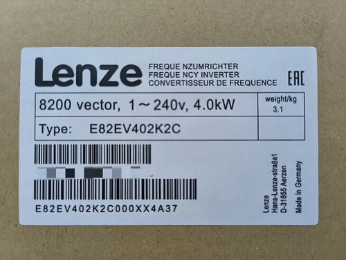 1 PC E82EV402K2C  LENZE E82EV402_2C Inverter 8200 vector 4.0kW E82EV402-2C