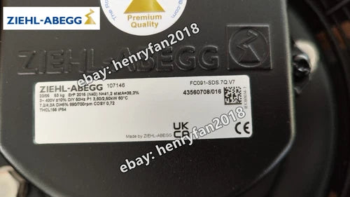 ZIEHL-ABEGG FC091-SDS.7Q.V7 Axial Fan 400V 3~ IP54 Air Conditioner Cooling Fan