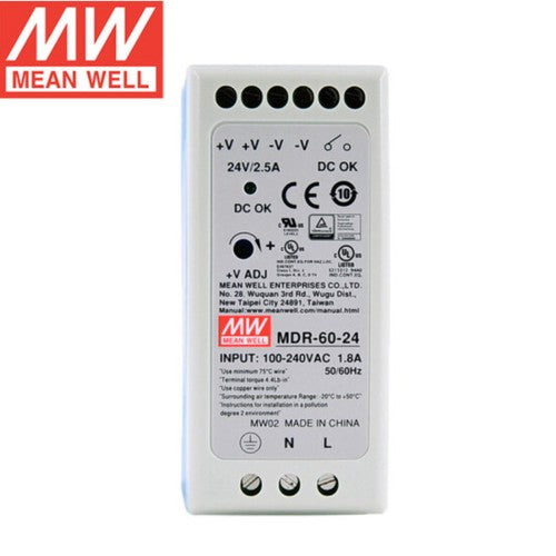 Mean Well Switching Power Supply Module MDR-60 DIN Rail Type 5V12V24V48V DC 60W