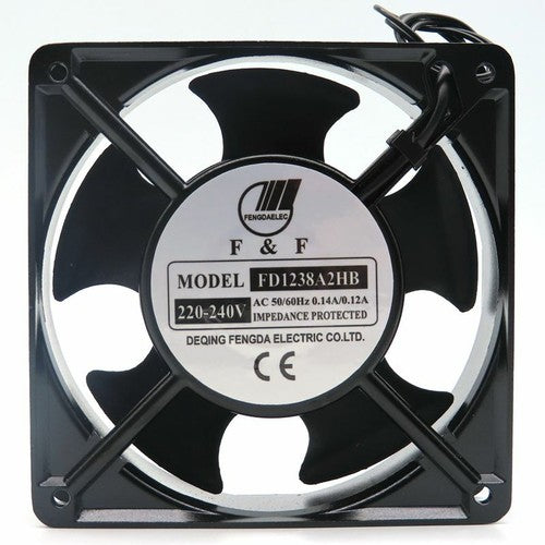 1 PCS F&F Fan FD1238A2HB AC 220-240V 12CM 12038 0.14A 2 Wire Cooling fan