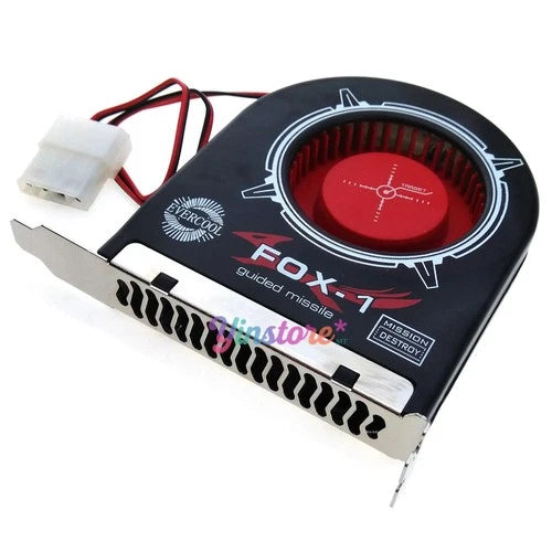 1x 42CFM PCI Slot Fan PC System Heat Air Exhaust Cooling 4-pin Power 12V 2200rpm