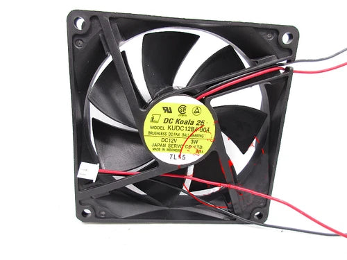 1PC 12V 3W double ball cooling fan DC KUDC12B4-904 9CM 90*90*25MM 9025