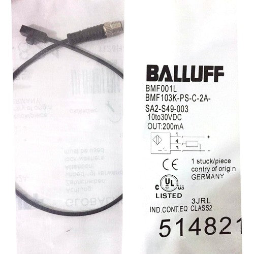 BALLUFF BMF 103K-PS-C-2A-SA2-S49-00,3(BMF001L)Magnetic Field Sensors PNP