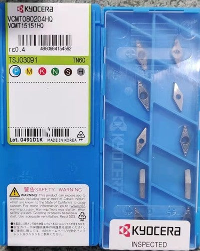 10Pcs/Box Kyocera VCMT080204-HQ TN60 VCMT15151HQ Carbide Inserts Turning Blade
