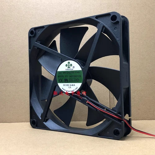 1PC   2-Wire Cooling Fan PY-14025H12S DC12V 0.40A 14CM  14025