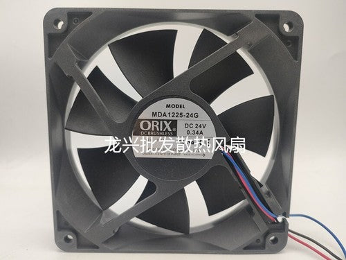 1 PCS ORIX Fan MDA1225-24G DC24V 0.34A 12025 120*120*25mm 3 wire cooling fan