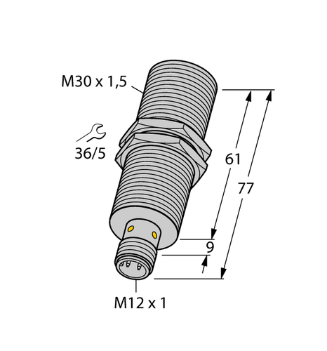 For TURCK BI10-M30E-AP6X-H1141 4617511 Inductive sensor PNP #