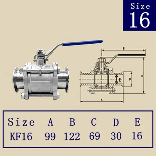 1PC KF 16 25 40 50 High Vacuum Ball Valve 304 Stainless Steel Manual Ball Valve