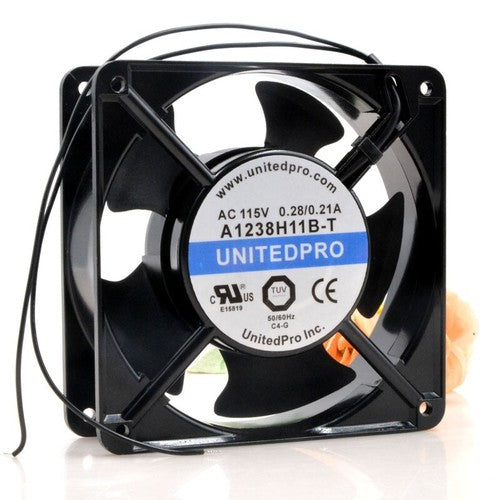 1 pcs UNITEDPRO Fan A1238H11B-T AC 115V 12038 12CM 2 wire Cabinet Cooling fan