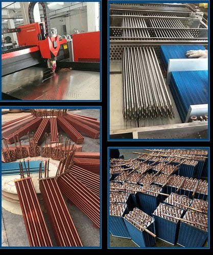 Evaporator Condenser Refrigeration Small Copper Tube Radiator 464*116*167mm