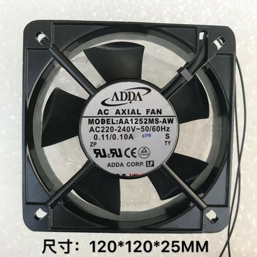 1 PCS ADDA Axial flow Fan AA1252MS-AW 220-240V 0.11/0.10A 12cm 12025 2 wire