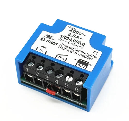 qty:1 Half wave Brake Rectifier Einweggleichrichter module 1/024.000.6 400V 3,0A