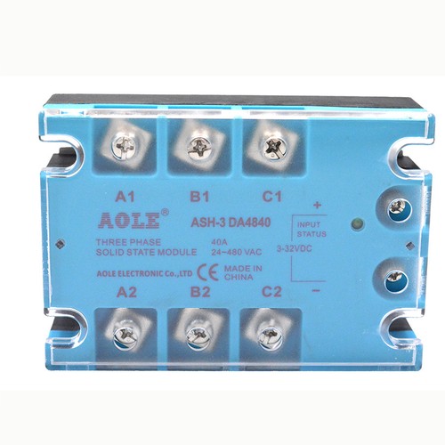 ASH-3-DA4840 Three Phase Solid State Relay Module DC to AC 3-32VDC to 480VAC 40A