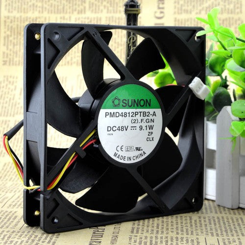 1 PCS SUNON Fan PMD4812PTB2-A DC 48V 9.1W 12025 12CM 3PIN server fan