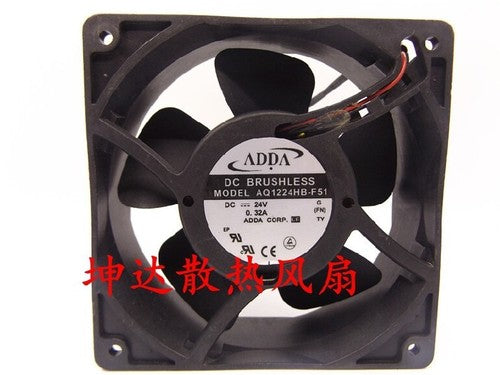1 PCS ADDA Fan AQ1224HB-F51 DC24V 12038 12cm 2 wire cooling fan