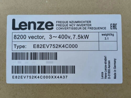 1 PC E82EV752_4C000  LENZE E82EV752K4C000 Inverter 8200 Vector 7.5kW