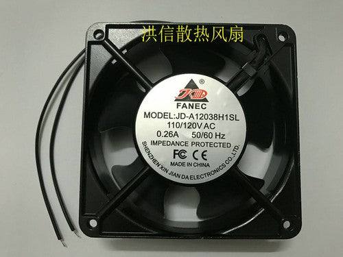1 PCS FANEC Fan JD-A12038H1SL AC110/120V 0.26A 12038 12CM 2 Wire cooling fan